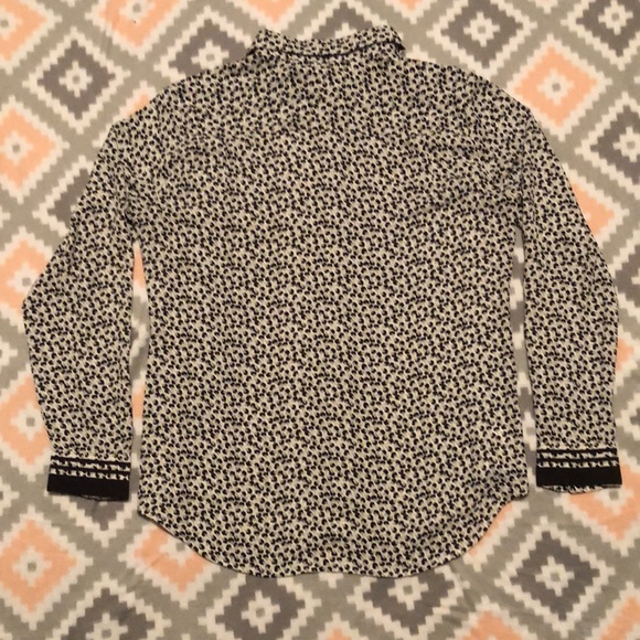 LOFT Patterned Button Down Blouse NWOT Size S - Picture 6 of 9